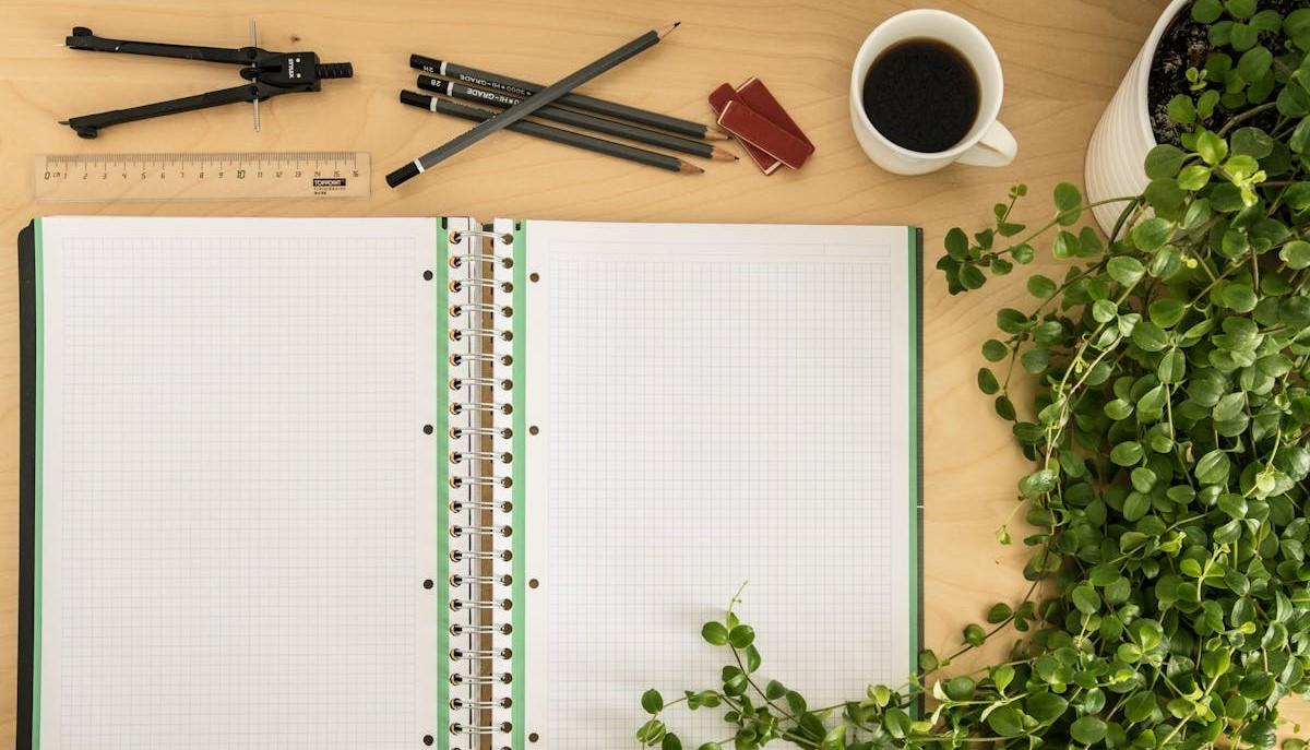 Carnet carré avec plan