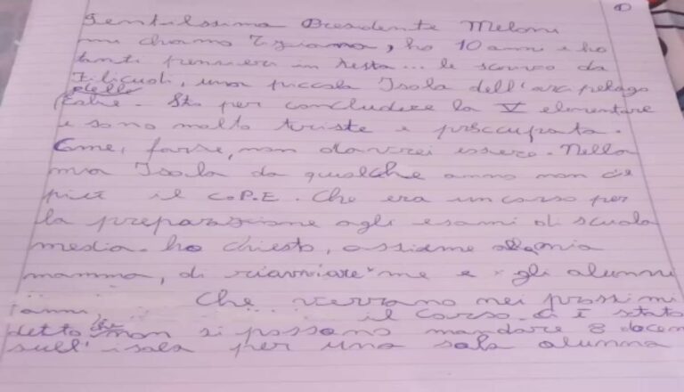 « Pour étudier, je risque de quitter Filicudi »