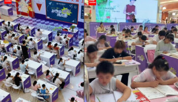 En Chine, le centre commercial devient une salle d'étude pour finir ses devoirs