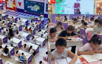 En Chine, le centre commercial devient une salle d'étude pour finir ses devoirs
